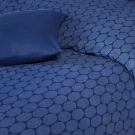 SCHIESSER Bettwäscheset Drops | Feinbiber | 2-teilig | Grafikprint | 100?% Baumwolle | 155x220cm+80x80cm | Dunkelblau