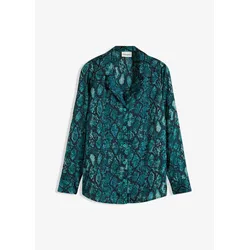 bonprix bedruckte Bluse, grün, 54