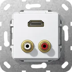 Gira 567403 C-Audio HDMI K-Peitsche Einsatz Reinweiß