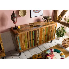 MASSIVMOEBEL24.DE Sideboard 150 x 86 x 45 cm Mehrfarbig