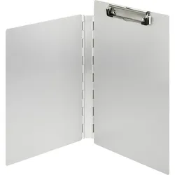 Klemmbrettmappe A4 mit seitlicher Schutzklappe Aluminium