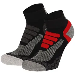 Laufsocken XTREME SOCKSWEAR, Herren, Gr. 42 (44), multi schwarz, Baumwolle, Polyester, Polyamid, Elasthan, mehrfarbig, bestickt, Socken, Unisex Sport- und Funktionssocken mit Rippstruktur