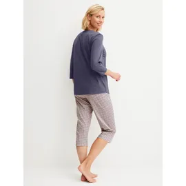 CALIDA Blooming Nights Pyjama Grau 44/46
