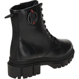 s.Oliver Damen Stiefeletten ohne Absatz zum Schnüren Vegan, Schwarz (Black), 37 EU