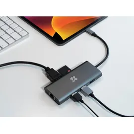 XtremeMac XWH-HUB8-13 Schnittstellen-Hub USB Typ-C 40000 Mbit/s Grau