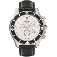 Swiss Alpine Military Herren Uhr Chronograph Analog Quarz 7040.9532SAM Leder