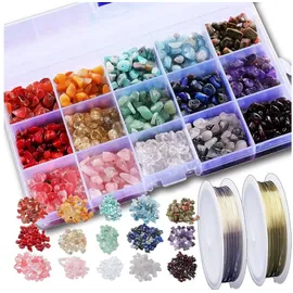 luxuskollektion Edelstein Perlen Set 15 Farben
