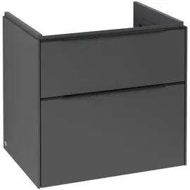 Villeroy & Boch Waschbeckenunterschrank 2 Auszüge 62,2 x 57,9 x 47,8 cm Schwarz