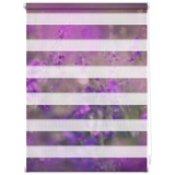 LICHTBLICK Duo Rollo / Doppelrollo Klemmfix 60 x 150 cm blumenwiese/fuchsia violett