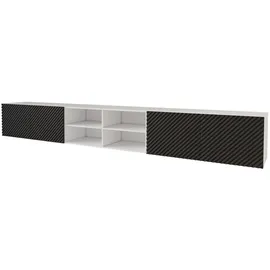 altdecor Zeno Lowboard 300 cm Schwarz/Holzwerkstoff