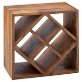 KADIMA DESIGN Weinregal 40 x 40 x 25 cm Braun