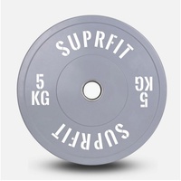SF SUPRFIT Hantelscheiben Colored Bumper Plate White Logo (einzeln) grau
