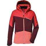 KILLTEC Mädchen Skijacke/Funktionsjacke mit abnehmbarer Kapuze und Schneefang, wasserdicht KSW 182 GRLS SKI JCKT, koralle, 116,