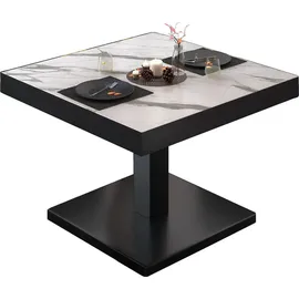 GGM Möbel Bistro Loungetisch Weiß Marmor 70 x 70 x 41 cm