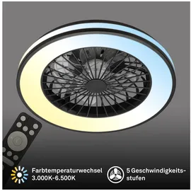 OTTO home CCT Deckenleuchte 48,5 cm Deckenventilator Schwarz