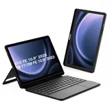 Inateck Hülle mit Tastatur für Samsung Galaxy Tab S10 FE/S9 FE/S9,Tastatur für Tablet Hoch-/Querformat Ständer,Abnehmbar, mit Touchpad,QWERTZ, AceTouch N0064