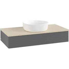 Villeroy & Boch Waschtischunterschrank 100 x 19 x 50 cm mit Beleuchtung Holz Matt
