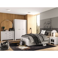 99rooms Schlafzimmer-Set Triss II Silbergrau, (Komplett Schlafzimmer, Set (4-St), 4-teilig, Soft-Close Funktion, Metallelemente, Modern Design grau|silberfarben