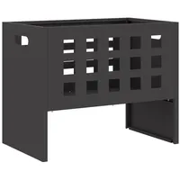vidaXL Feuerstelle Rechteckig Schwarz 50x30x40 cm Stahl