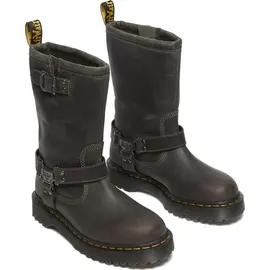 Dr. Martens Anistone Hi Charcoal Grey Burnished Waxy Pull Up Wp 40 EU