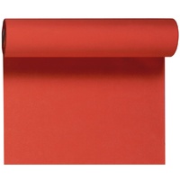 Duni Tête-à-Tête-Tischläufer aus Dunicel alle 120 cm perforiert, Uni rot, 40 x 2400 cm