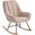 Beliani Schaukelsessel KINNO Bouclé 70 x 80 x 90 cm Beige