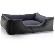 BedDog Hundebett Teddy L 80 x 65 cm grau-schwarz