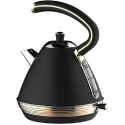 Schäfer Wasserkocher EDS 1,7 Liter 2200 W Wasserkessel Teekocher Edelstahl 360 Grad Schwarz/Rosegold