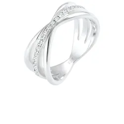 Elli PREMIUM Wickelring Blogger Kristalle 925 Silber 58 Damen 