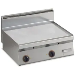 KBS Gastrotechnik KBS Elektro Grillplatte glatt aus Edelstahl Fläche 996X555mm 2 Heizzone