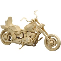 Pebaro 868/2 Holzbausatz 3D Puzzle Motorrad, Mehrfarbig
