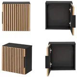 Lomadox XANTEN-56 Hängeschrank 35 x 35 cm Schwarz/Eiche