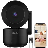7links WLAN-2K-Überwachungskamera, Pan/Tilt, Tracking, Sirene, Privat-Modus