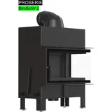 Kratki Floki M Stahl Schwarz/Abdeckplatte Glas