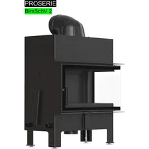 Kratki Floki M Stahl Schwarz/Abdeckplatte Glas