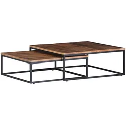 Couchtisch GUTMANN FACTORY "Siesta", beige (natur, schwarz, natur), Tische, Eckige Couchtische