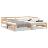 vidaXL Ausziehbares Tagesbett 80 x 200 cm braun