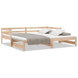 vidaXL Ausziehbares Tagesbett 80 x 200 cm braun