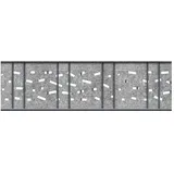 zaunzu Sichtschutzstreifen Design Vlies Criss Cross für Doppelstabmatten Hellgrau 2,6m