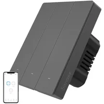Sonoff Smart 3-Kanal Wi-Fi Wandschalter Schwarz (M5-3C-80)