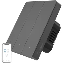 Sonoff Smart 3-Kanal Wi-Fi Wandschalter Schwarz (M5-3C-80)
