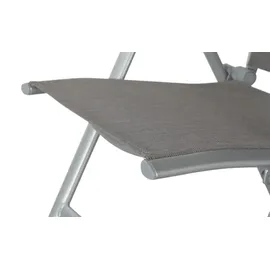 Möbel Kraft Solitaire Gartenklappsessel 58,5 x 67 x 109 cm grau/silber klappbar