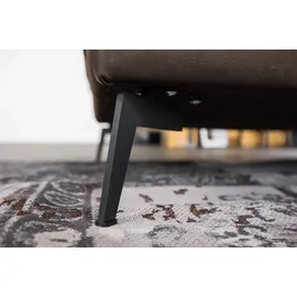 KAWOLA Sofa BLOOM Recamiere links Leder dunkelbraun