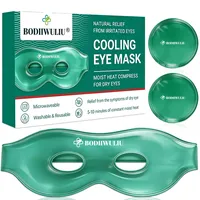 Augenmaske kühlend, Gel Augenmaske Kühlend Wiederverwendbar mit 2x Augen Kühlpads, Wärme und Kälte Gel-Maske für die Lidpflege, für Augen beruhigen Geschwollene und Müde Augens