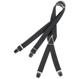 LINDENMANN Hosenträger Hosenträger schwarz-weiß gepunktet Lindenmann XXL schwarz 130 cm - ab 1.80 m