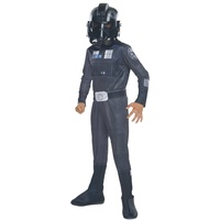 Star Wars Tie Fighter Pilot Kostüm Kinder 3-TLG. Overall Gürtel Maske schwarz - M