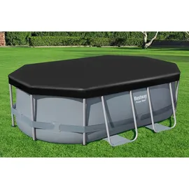BESTWAY PVC-Abdeckplane 305 x 184 cm, schwarz, oval