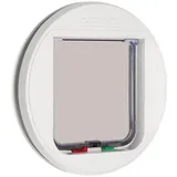 Glass Fitting Cat Flap - White (210W)