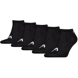 Head Sneakersocken 5 Paar Schwarz 35-38