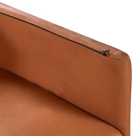 Beliani Sofa REVSNES Kunstleder Goldbraun